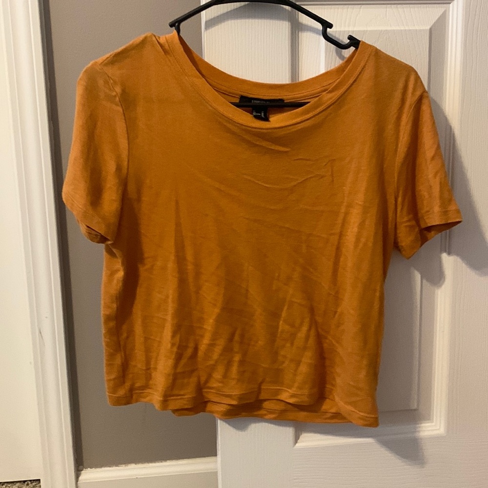 Medium, dark yellow crop top from forever 21